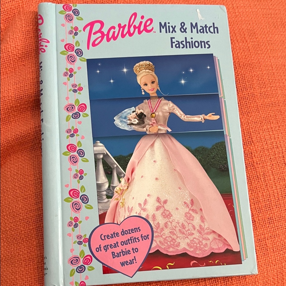 Barbie Mix & Match Fashions Book - Pink and Blue